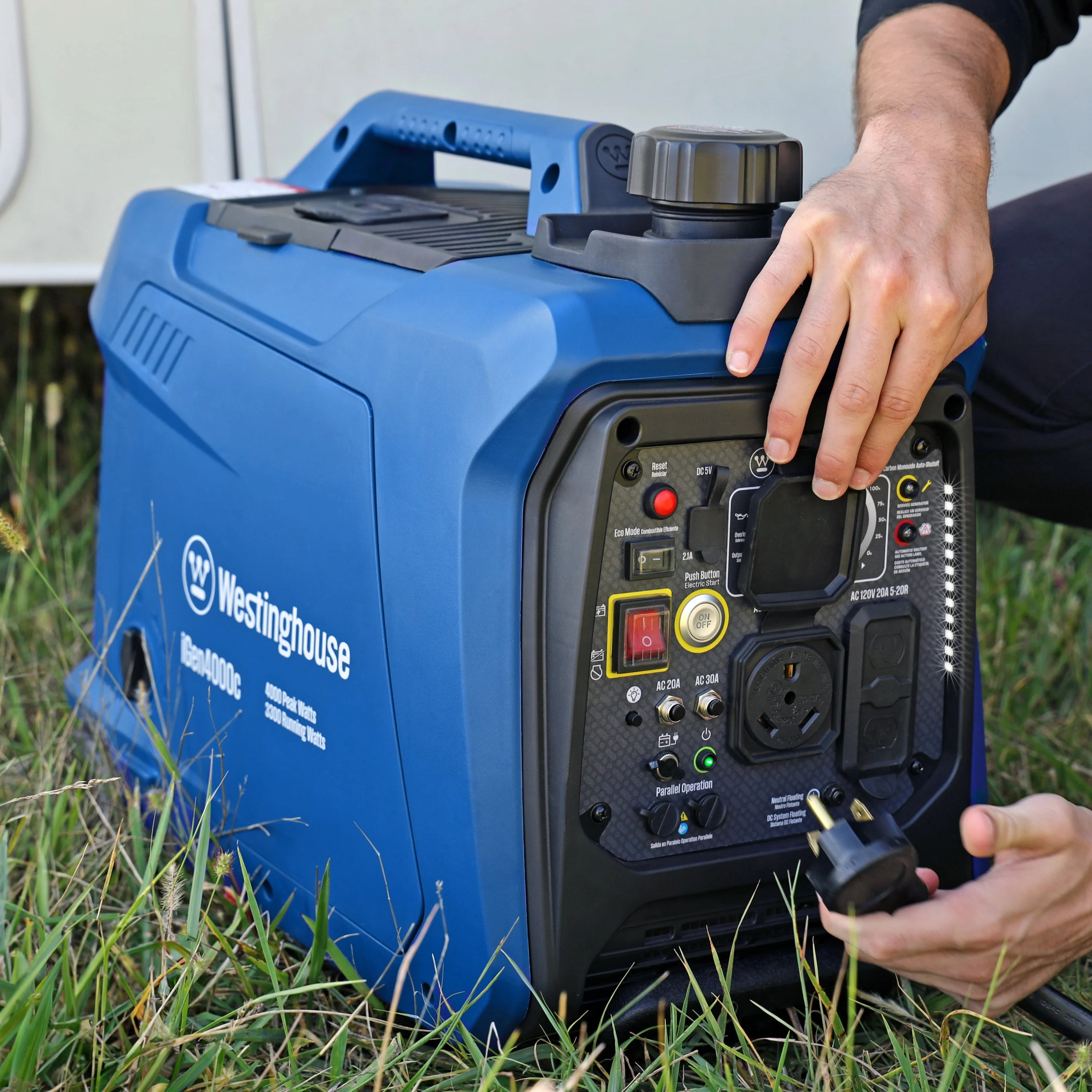4000 Peak Watt Gas Portable Inverter Generator with Remote Start & CO Sensor K3845