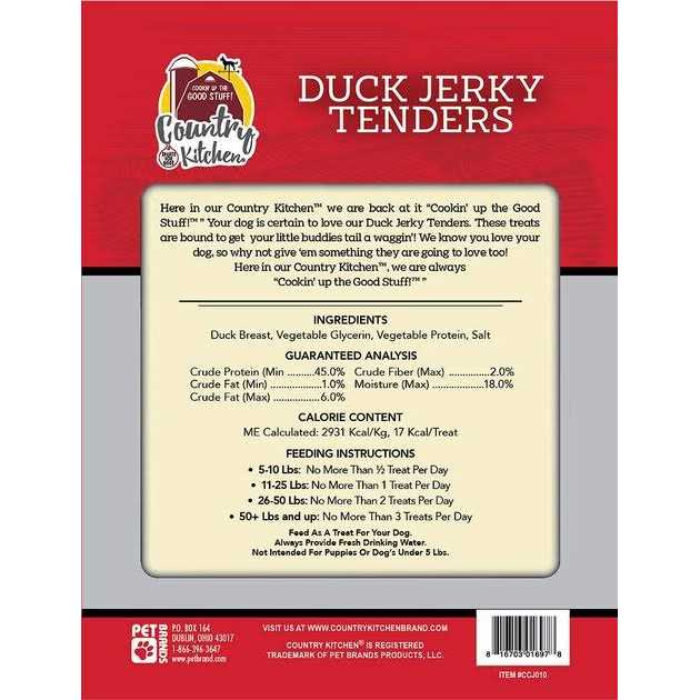 Duck Jerky Tenders Dog Treats L520