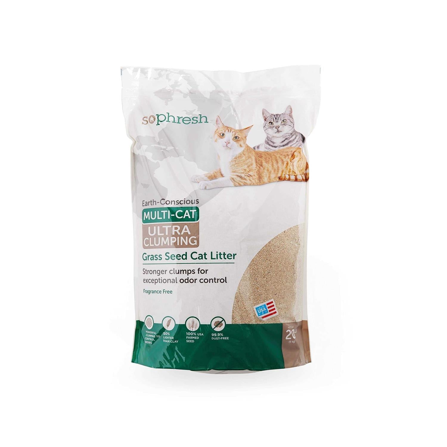 So Phresh Extreme Clumping Unscented Grass Seed Cat Litter - Pet Supplies online store