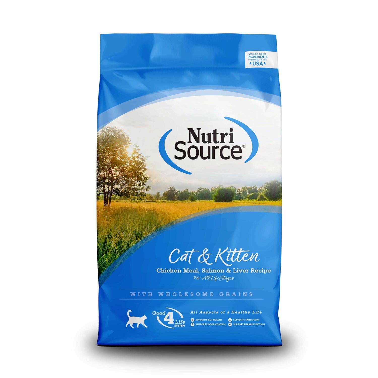 NutriSource Chicken/Salmon/Liver Dry Cat &amp; Kitten Food - Pet Supplies online store