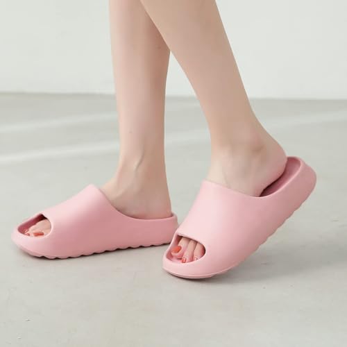 Platform Slides Slippers, Non-Slip Quick Drying Lightweight Shower Shoes W7265