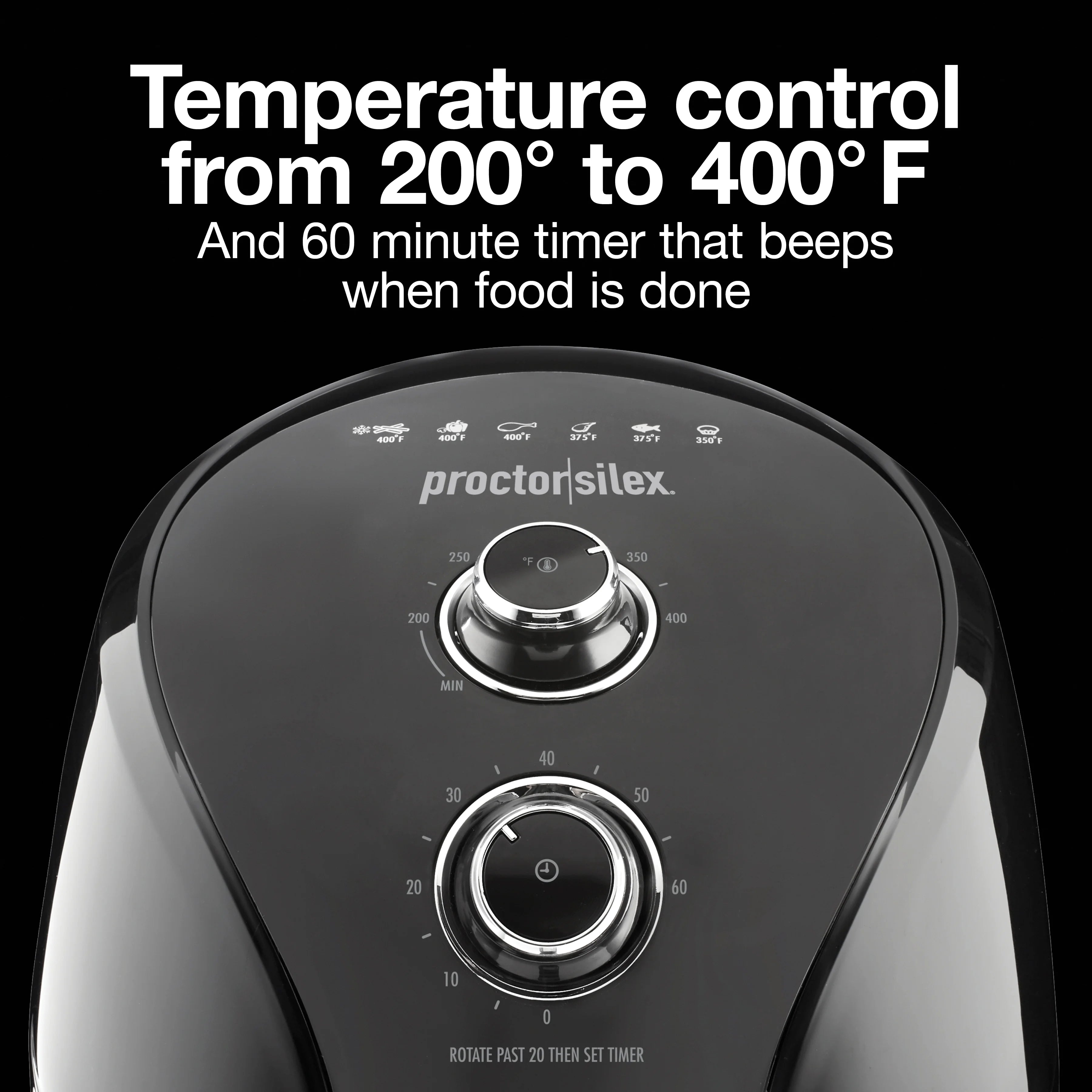 Air Fryer, 5.8 Quart, Non-Stick Basket, 60 Min Timer F61833