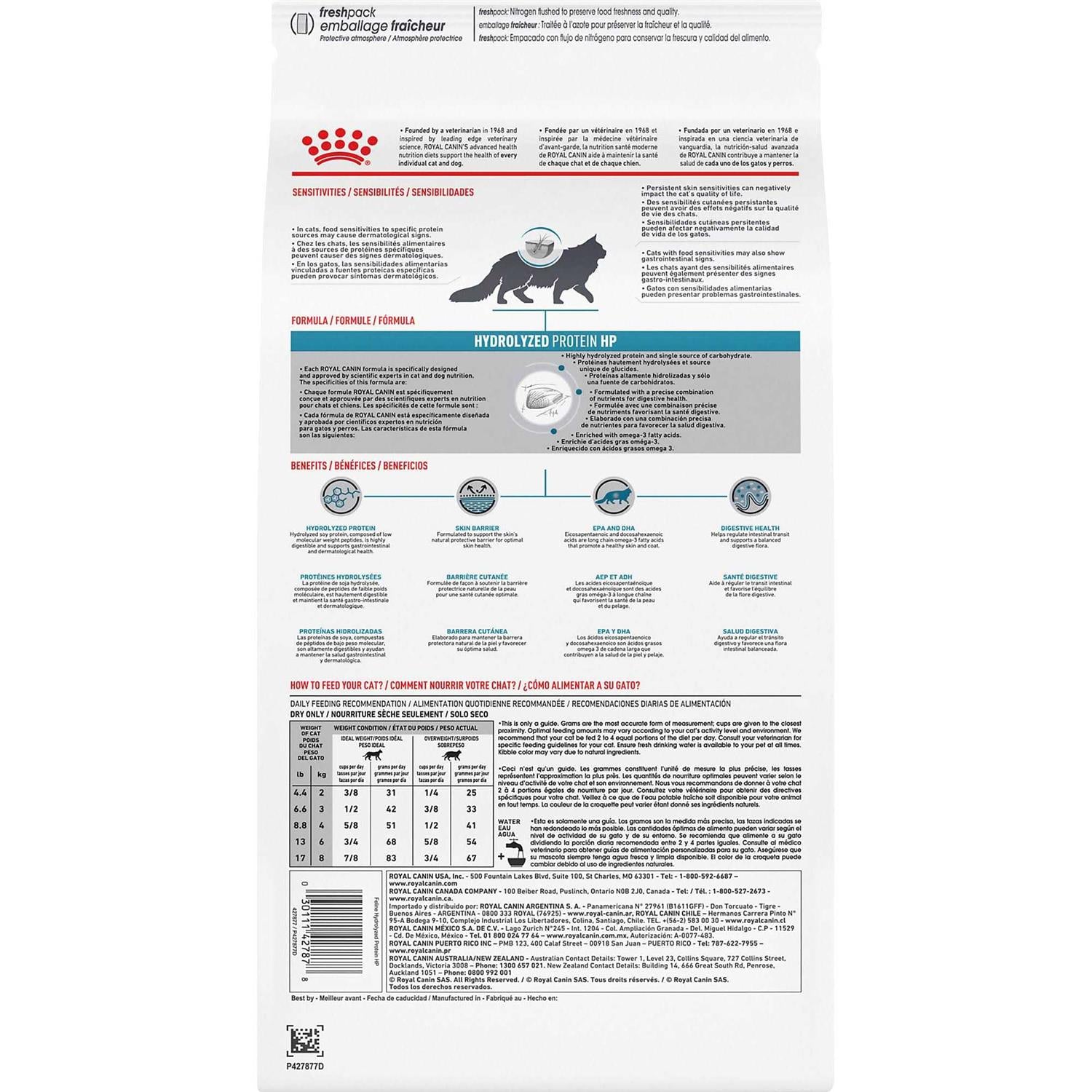 Hypoallergenic Hydrolyzed Protein Dry Cat Food T39935