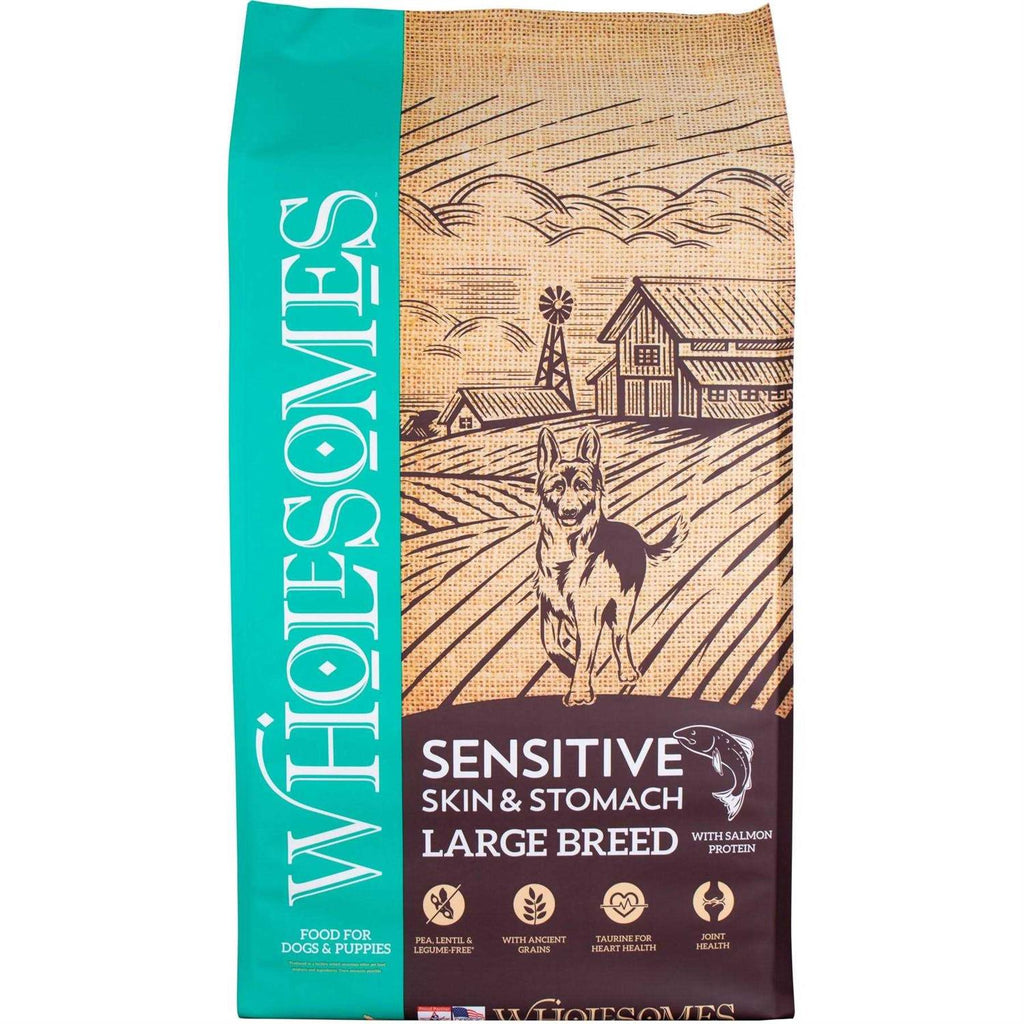 Wholesomes Sensitive Skin &amp; Stomach Large Breed Salmon Dry Dog Food - Pet Supplies online store