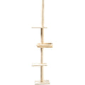 Cat Craft 4-Level carpeted Adjustable Floor to Ceiling climbing &amp; perch Cat Tree with bolstered Cat Bed - Pet Supplies online store