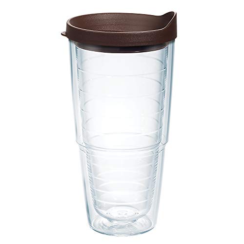 Double Walled Insulated Tumbler Travel Cup, 24oz 2pk, Blue Lid V78473
