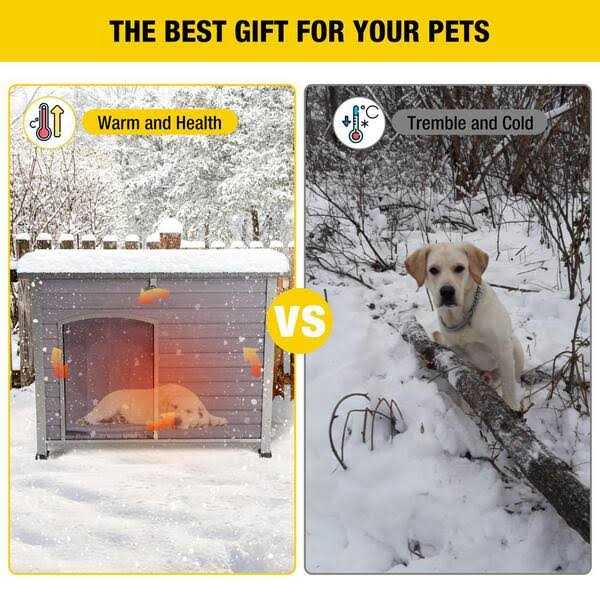 Insulated Outdoor Dog House with Waterproof Roof A91364