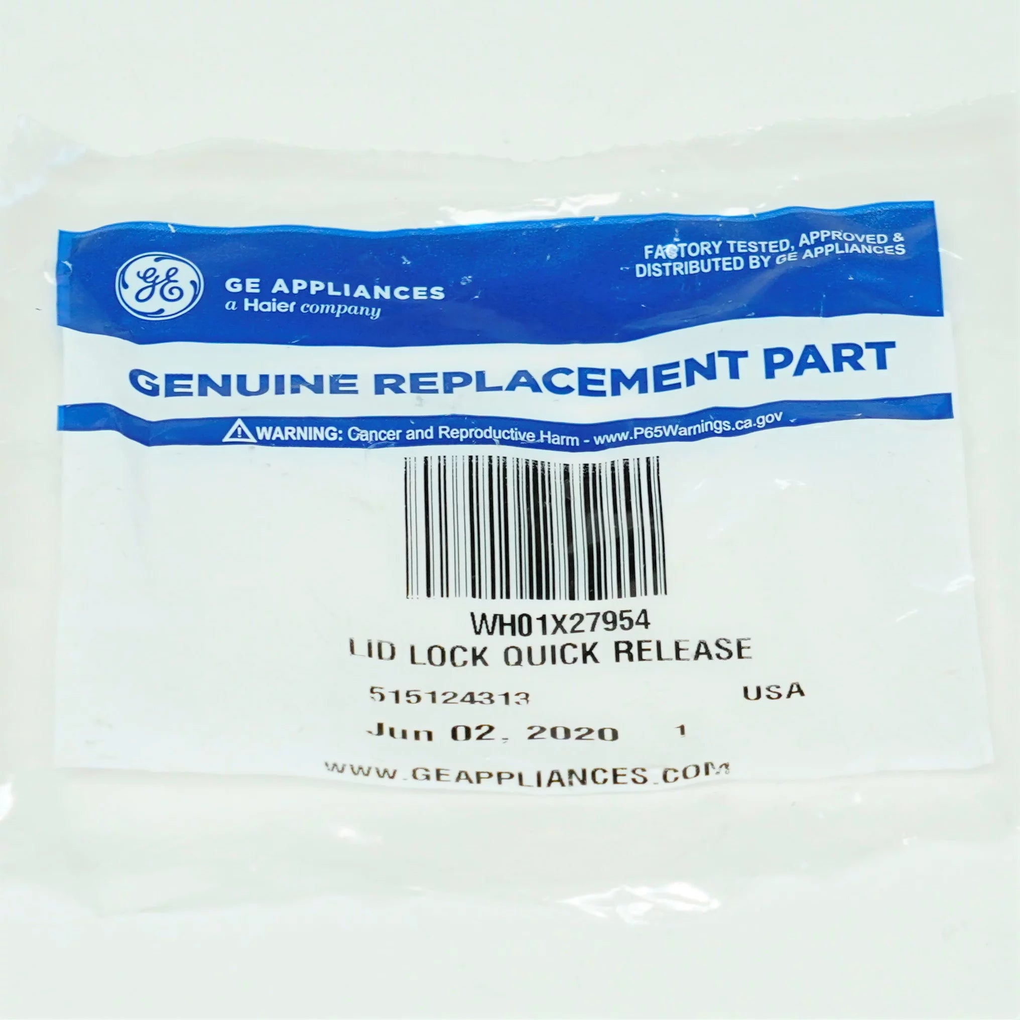 Washing Machine Quick Release Lid Lock B580921