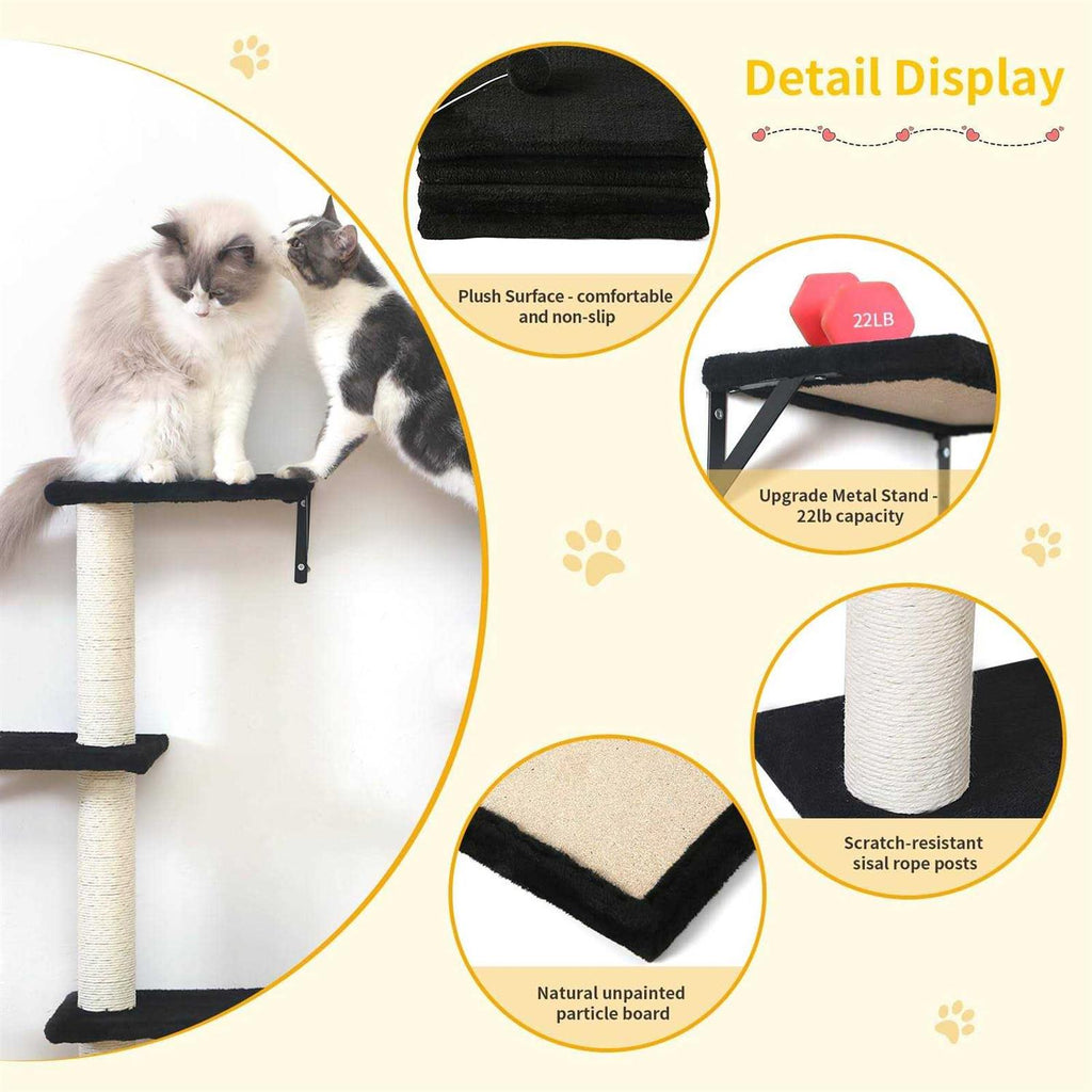Wall-Mounted Cat Shelves with Scratcher G107623