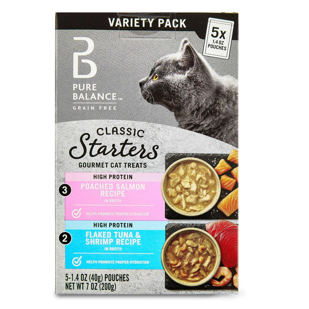 Pure Balance Salmon Tuna &amp; Shrimp Recipe Variety Pack Gourmet Cat Treat Starters - Pet Supplies online store