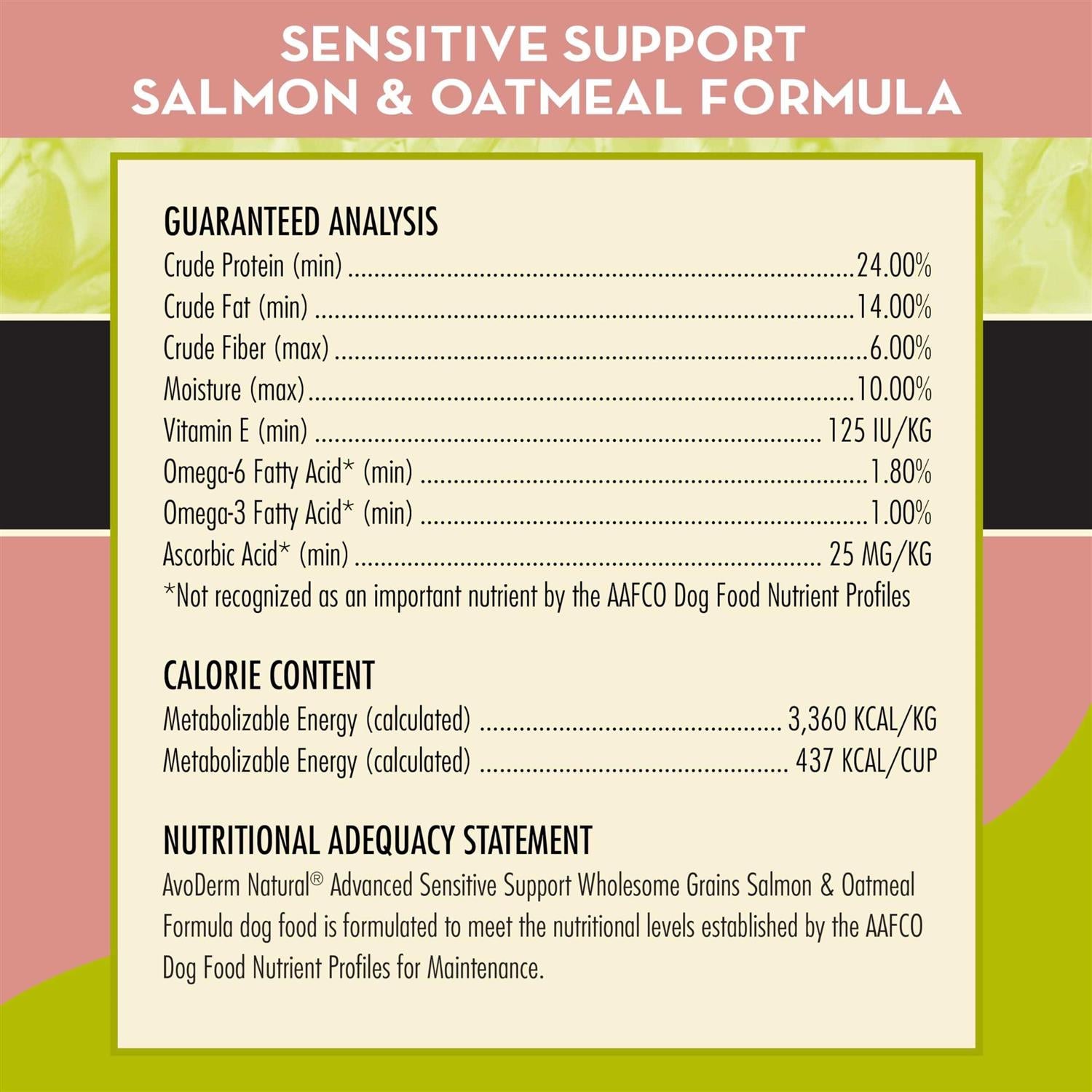 Salmon & Oatmeal Formula Dry Dog Food F475
