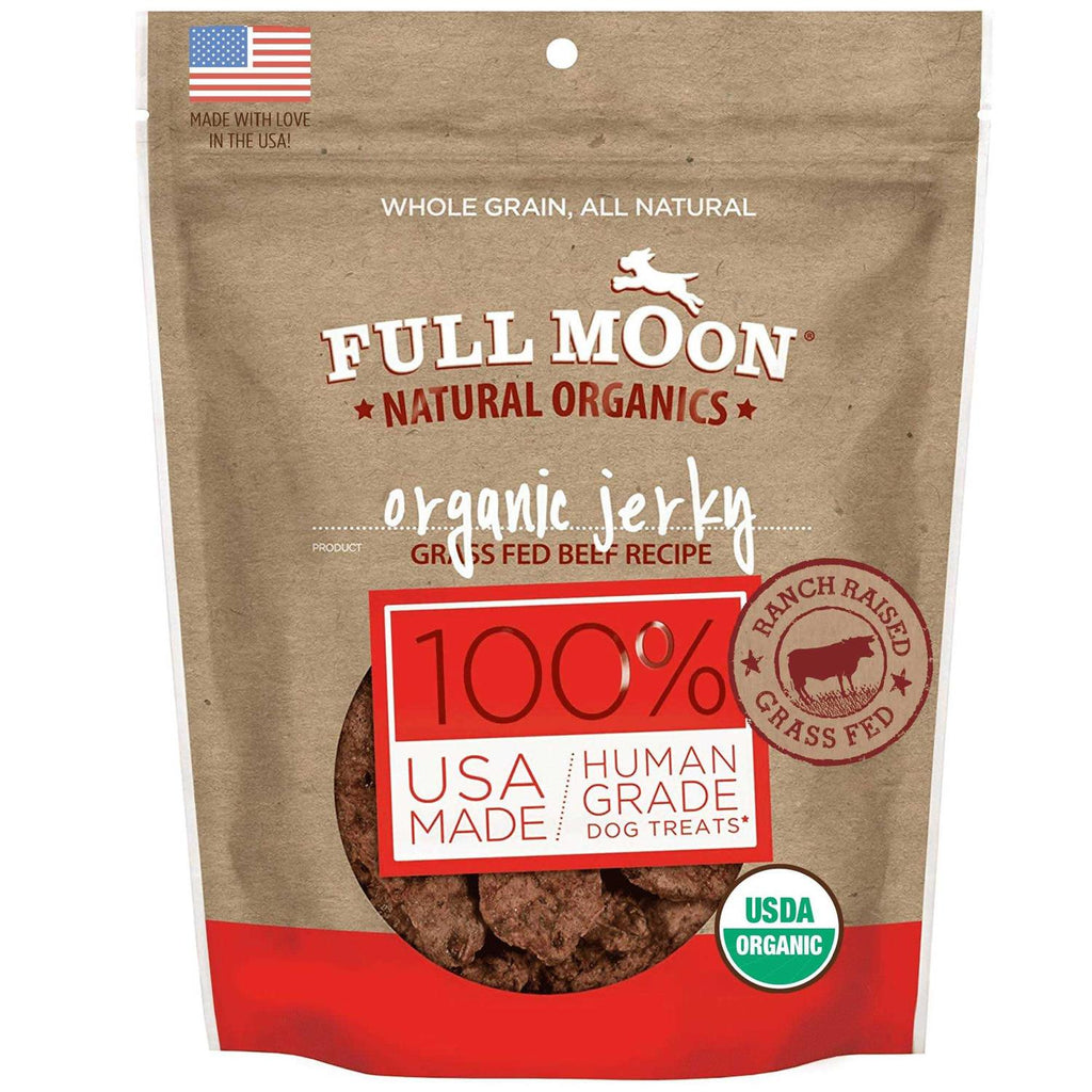 Full Moon Organic Beef Jerky Human-Grade Dog Treats - Pet Supplies online store