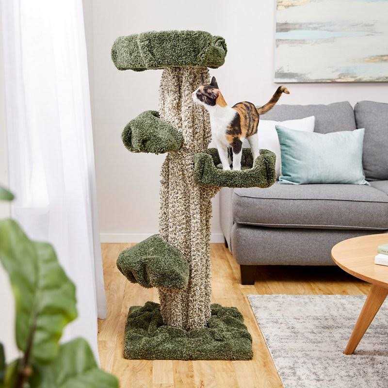 Tree-Shaped Carpet Wooden Cat Tree H920442
