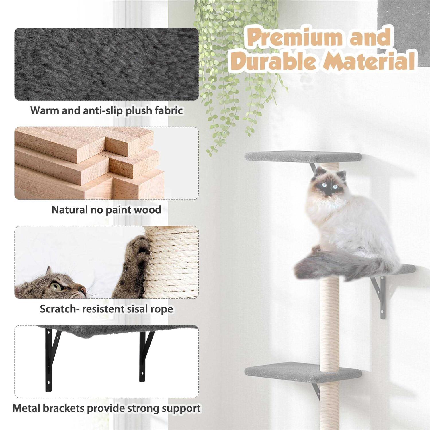 Wall Mounted Shelves Set Cat Tree J173507