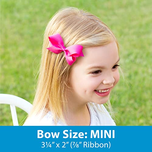 Girls' Velvet Bowtie Hair Clip with Stream Tails, Mini, Red D120097