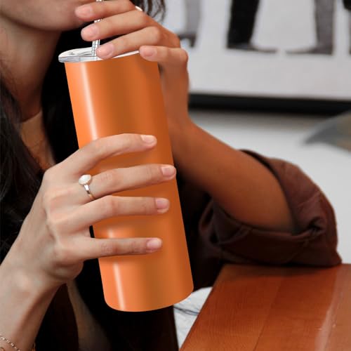 16 oz Skinny Tumbler with Lid and Straw, Stainless Steel, 16 Pack C113073