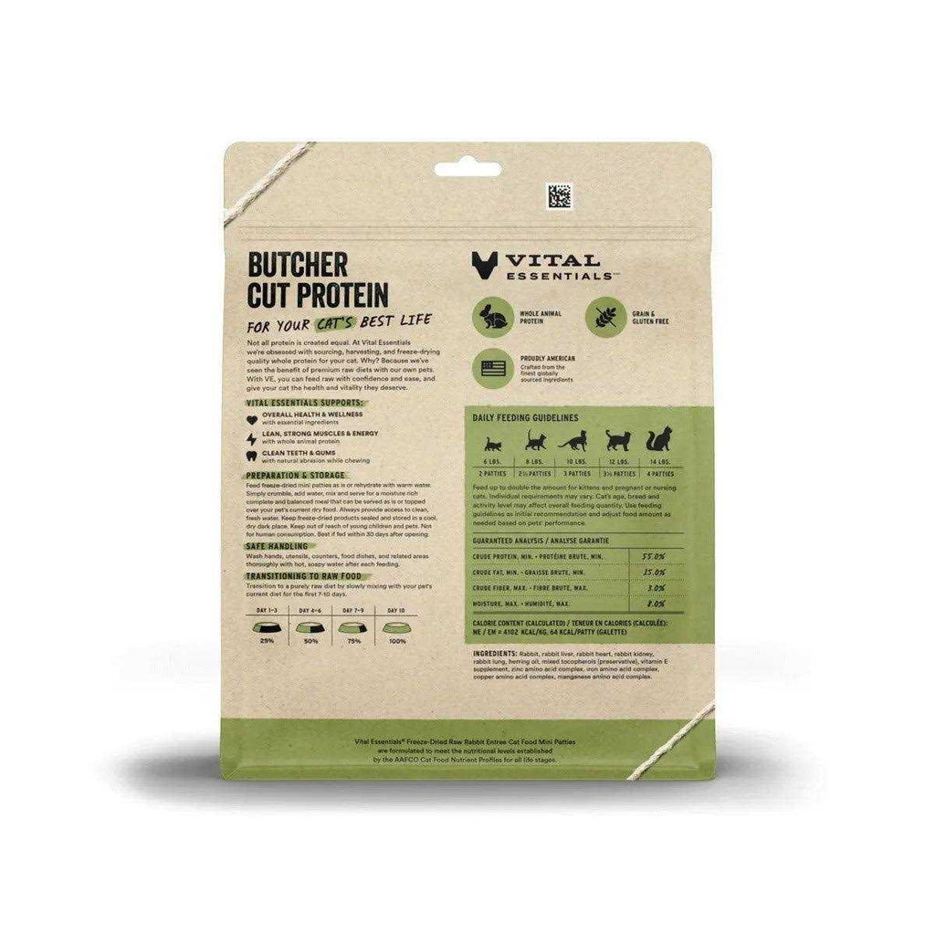 Freeze Dried Raw Rabbit Cat Food Mini Patties H696170