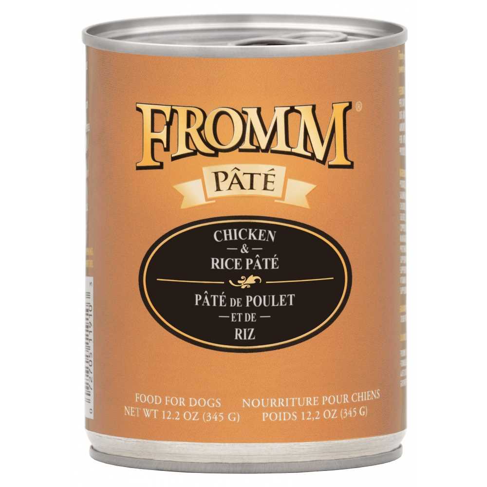 Fromm Chicken &amp; Rice Pate Canned Dog Food - 12.2 oz, case of 12 | PetFlow - Pet Supplies online store