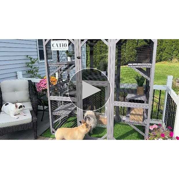 Large Catio Outdoor Cat Enclosure with Door G68355
