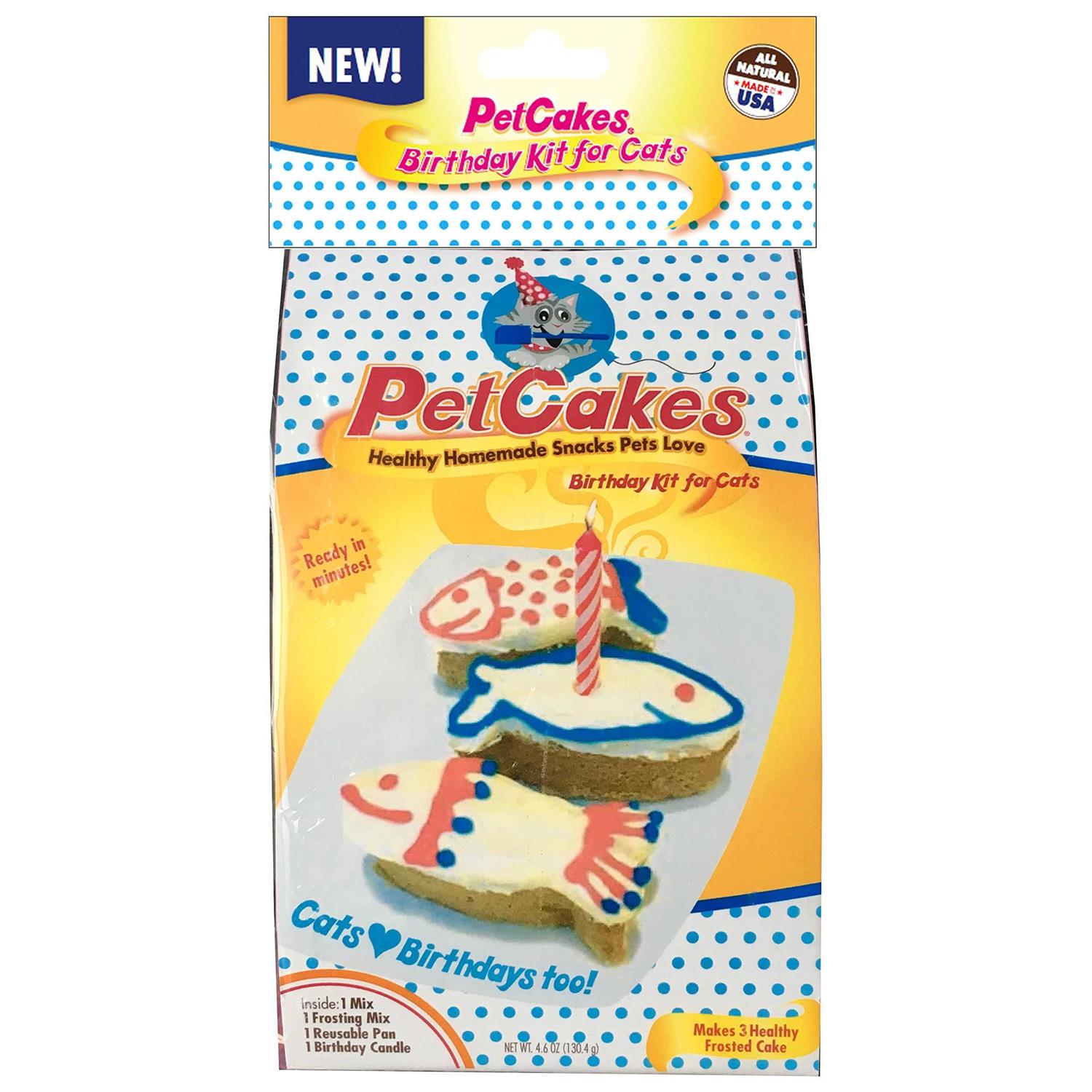 DIY Healthy Frosted Cat Birthday Cake Kit for Small Pets W589619