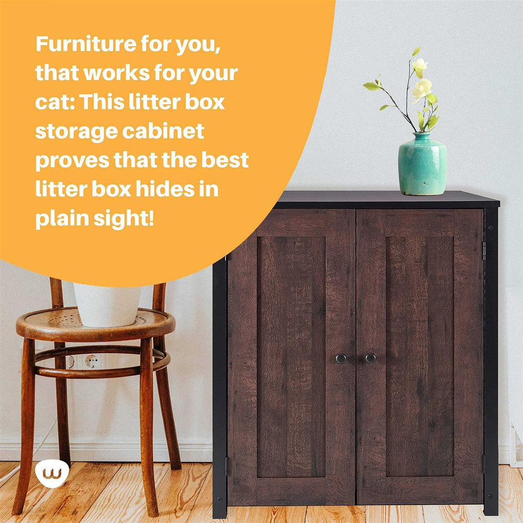 Farmhouse Cat Furniture Storage Cabinet A5583