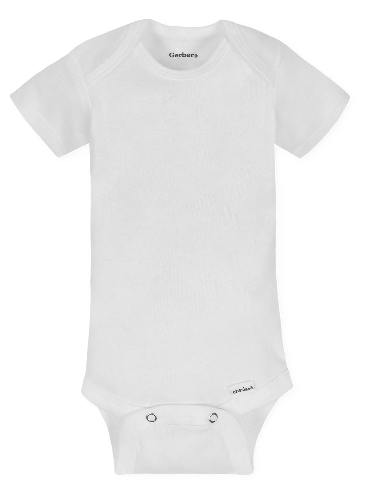 Cotton Rib Short Sleeve Bodysuits, 8-Pack, Newborn-24 Months R7656
