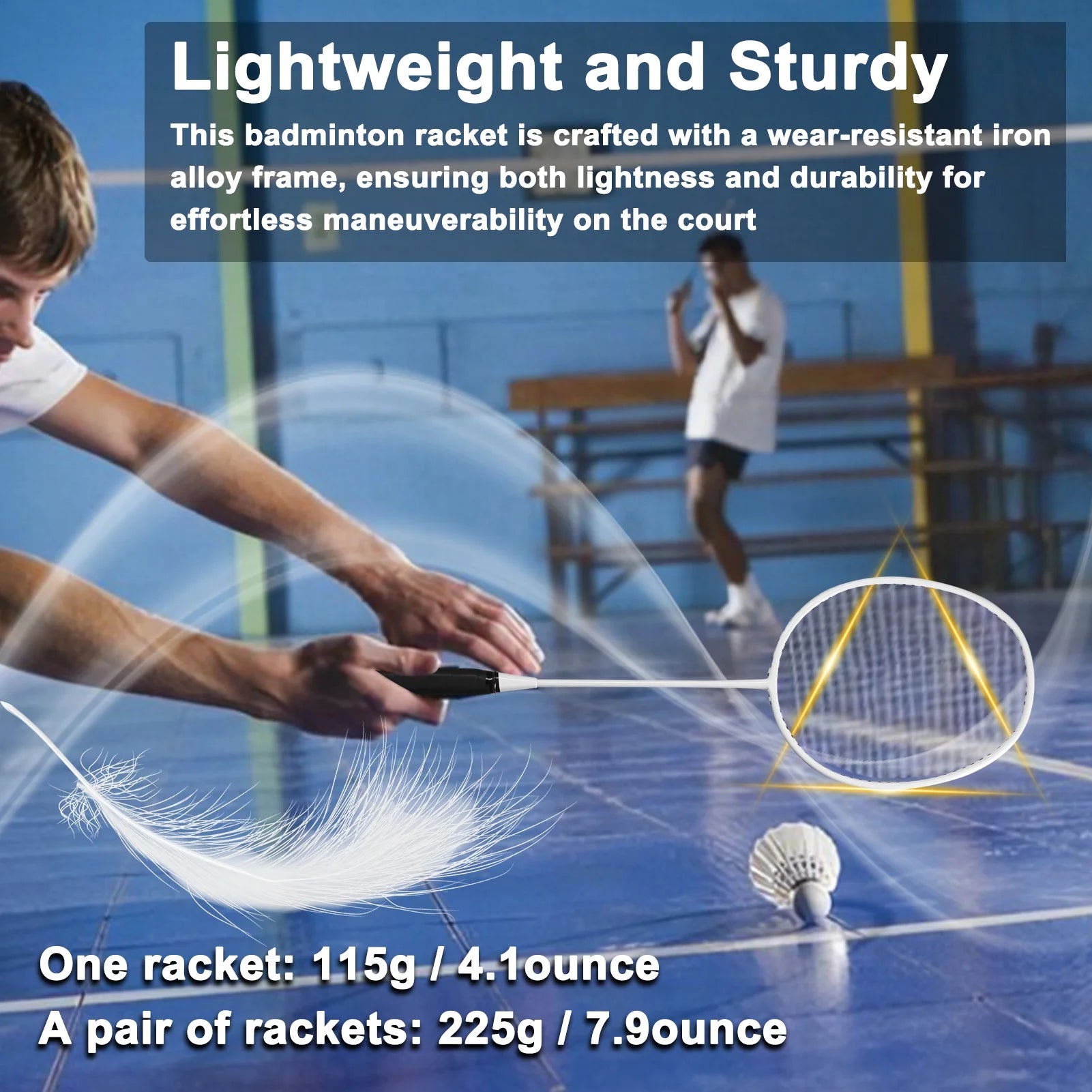 Badminton Racquet Set for 2 Players, Lightweight Y879331