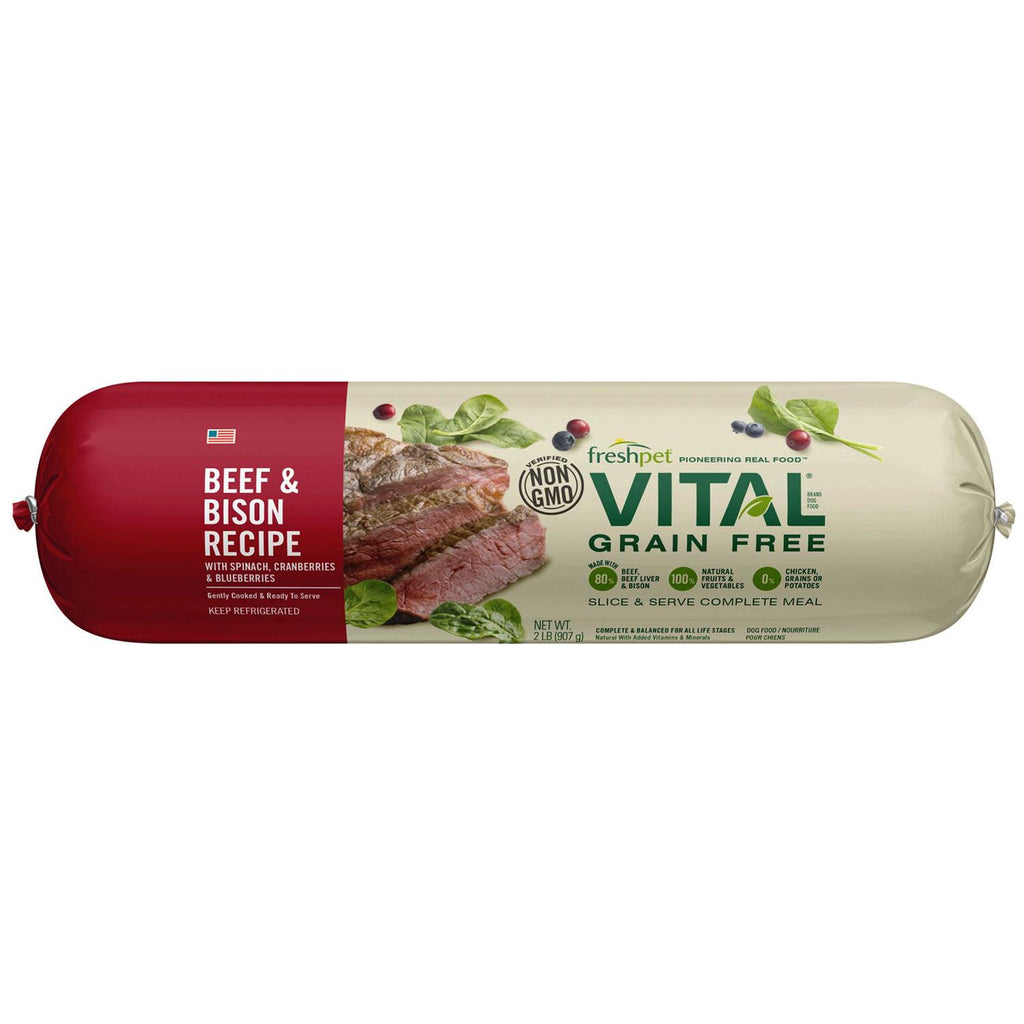 Freshpet Vital Grain-Free Beef &amp; Bison Fresh Dog Food - Pet Supplies online store