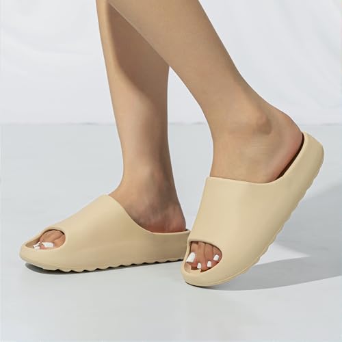 Platform Slides Slippers, Non-Slip Quick Drying Lightweight Shower Shoes W7265