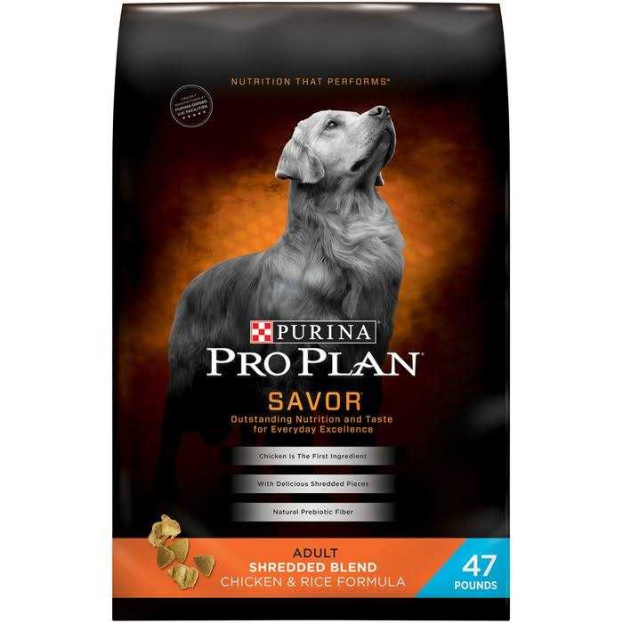 Purina Pro Plan Adult Shredded Blend Chicken &amp; Rice Dry Dog Food - Pet Supplies online store