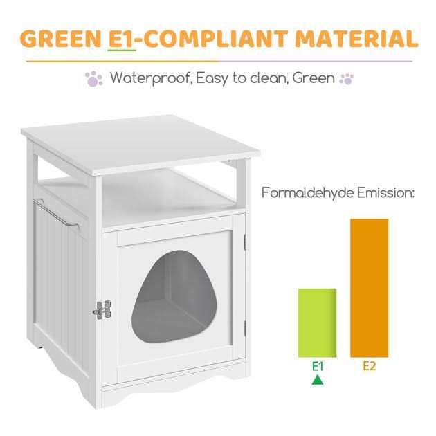 Cat Litter Box with Open Shelf W11629
