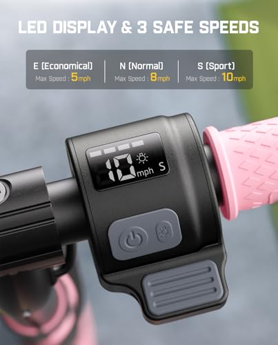 Electric Scooter for Kids, Adjustable Handlebar, 3 Speed Modes K600