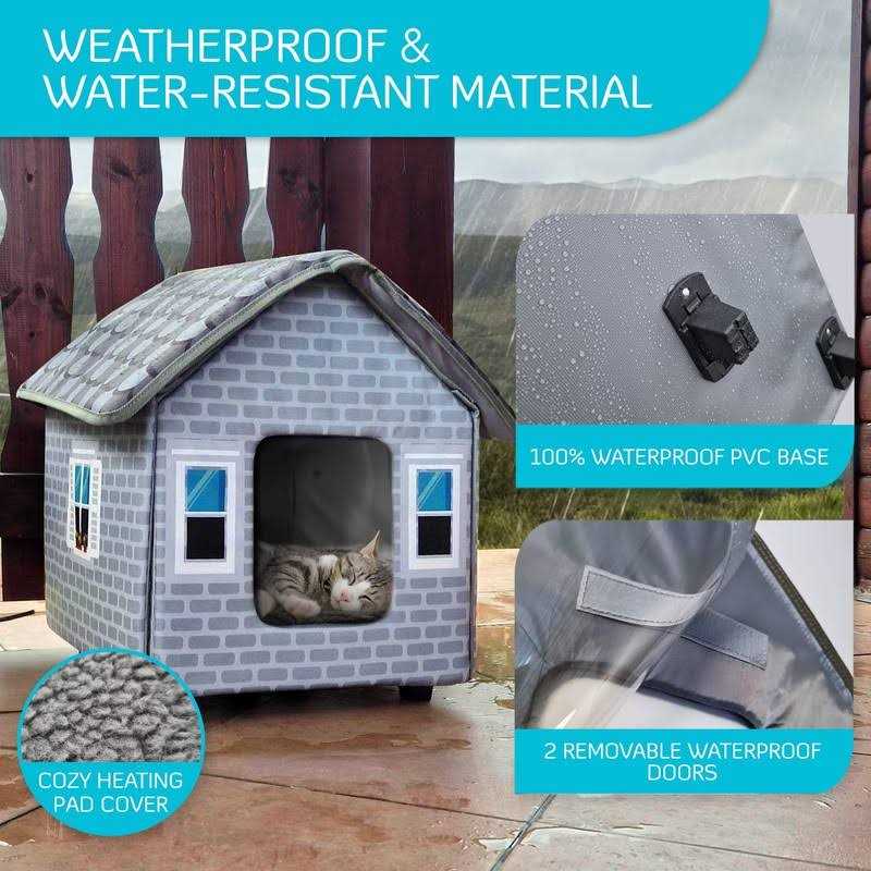 Heated Cat House for Outdoor Cats in Winter P15605