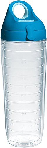 Double Walled Insulated Tumbler Travel Cup, 24oz 2pk, Blue Lid V78473