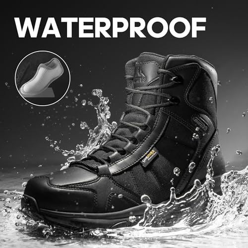 Men's Lightweight Tactical Work Boots for Hiking and Motorcycle S471808