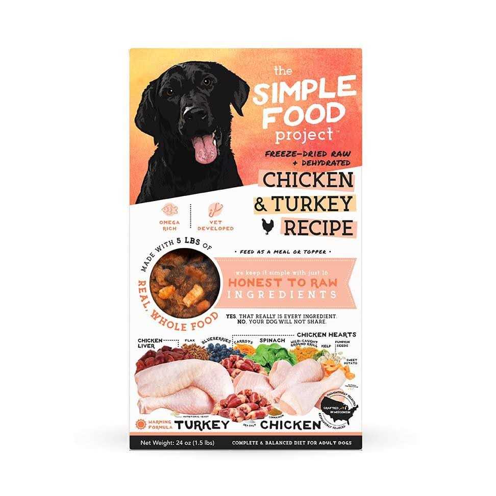 The Simple Food Project Freeze-Dried Dog Food Chicken &amp; Turkey - Pet Supplies online store