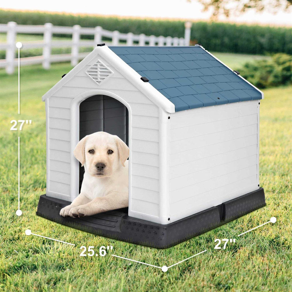 Plastic Dog House with Air Vents and Elevated Floor M550