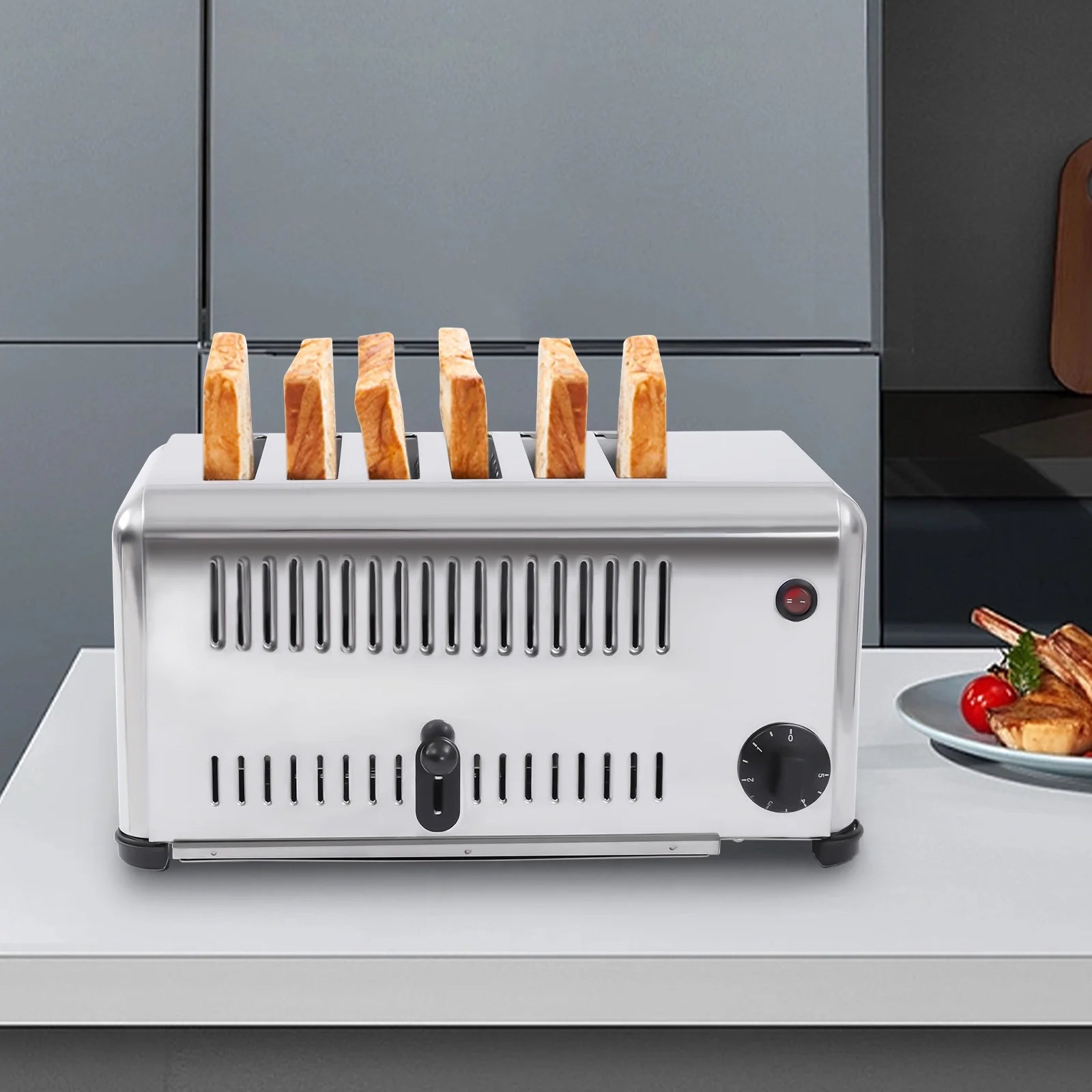 Commercial Restaurant Toaster, Stainless Steel Electric Bread Machine Z8451