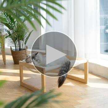Large Breathable Dog Bed Wooden Cat Hammock for Outdoor H556448