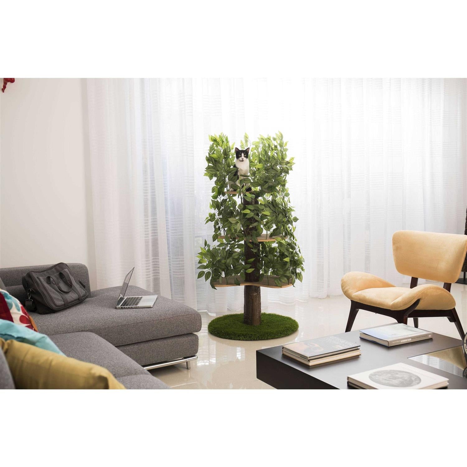 Cat Tree with Leaves Cat House & Activity Tree D871163