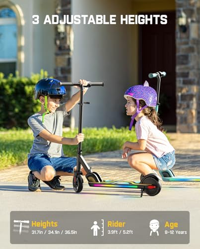 Electric Scooter for Kids, Adjustable Handlebar, 3 Speed Modes K600