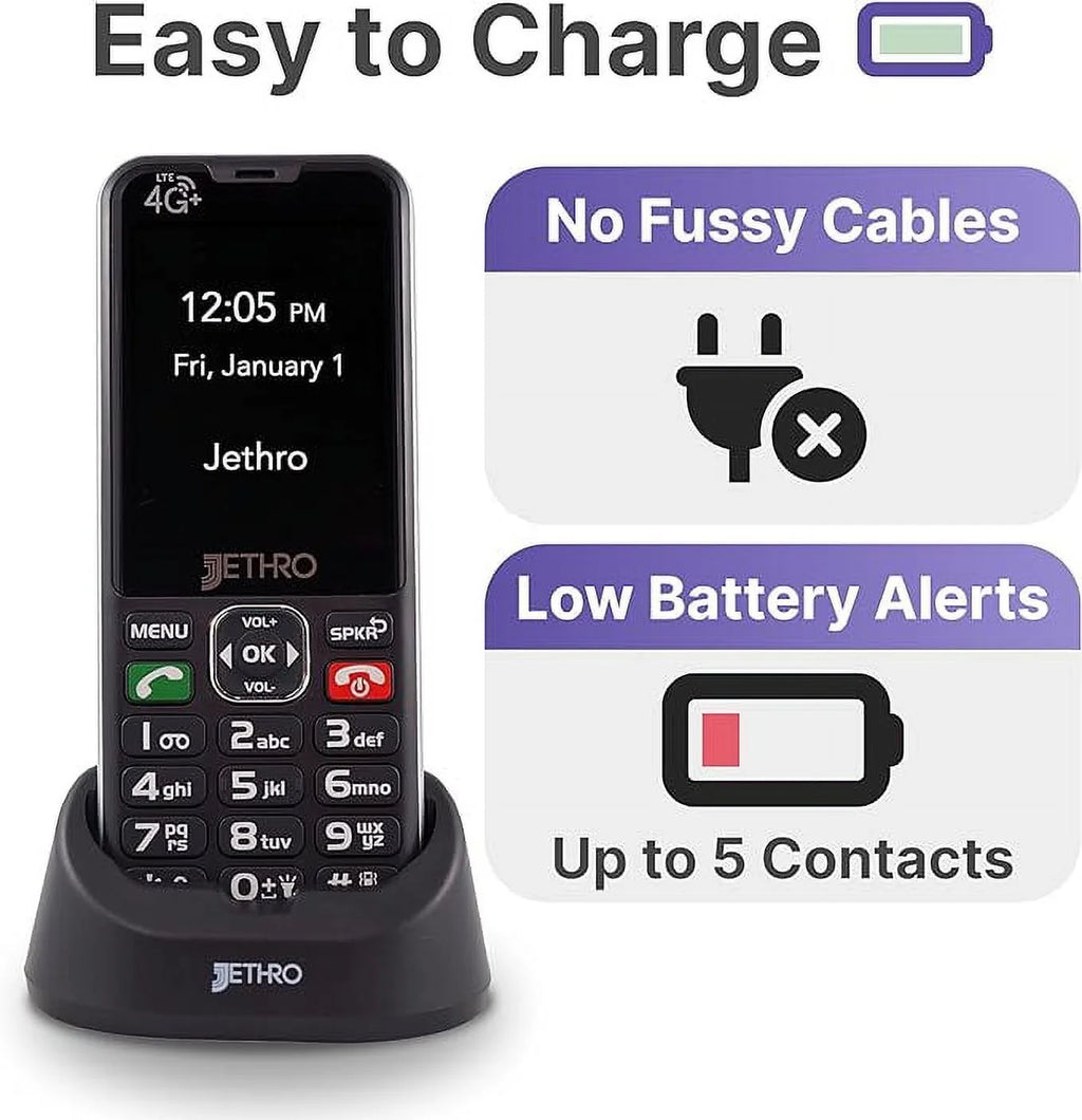 Big Button 4G LTE Cell Phone for Seniors and Kids, Unlocked T5222