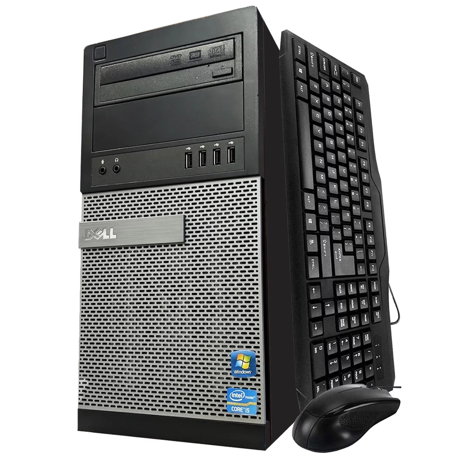 Tower Computer Core i5-3470 16GB 512GB SSD WiFi Windows 10 Pro, 22" LCD O455476