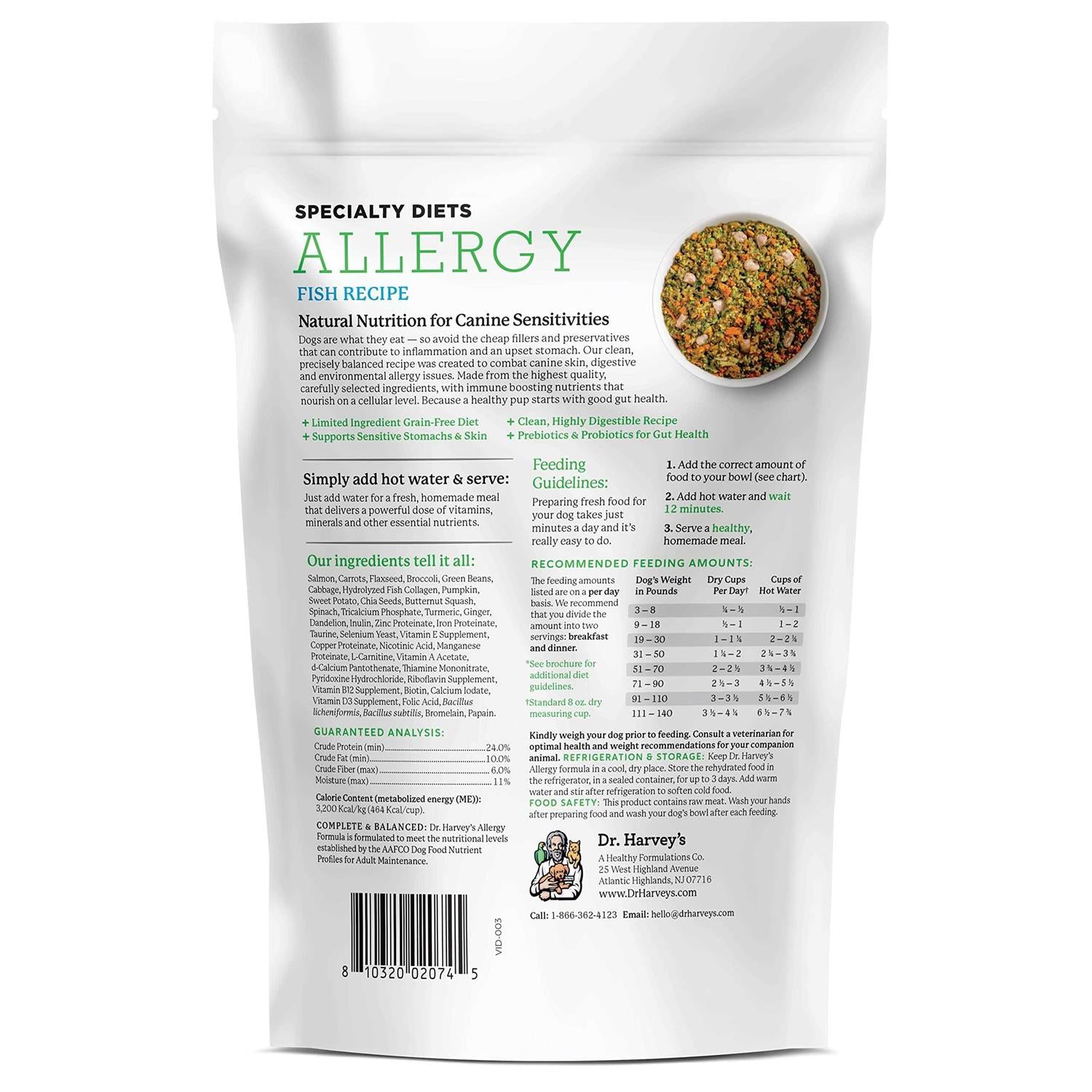 Allergy Relief Salmon Recipe Dog Food for Sensitive Dogs A58167