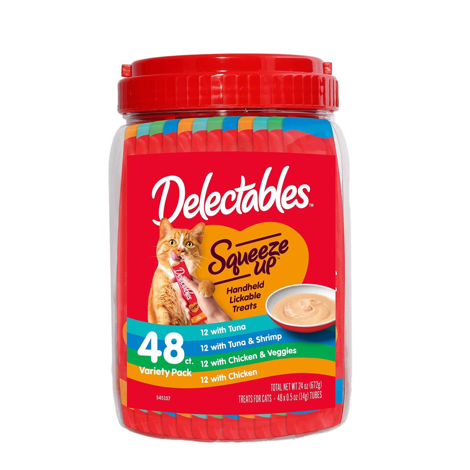 Hartz Delectables Squeeze Up Interactive Lickable Wet Cat Treats Variety Pack - Pet Supplies online store