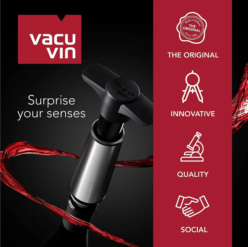 Wine Saver Pump with Vacuum Stoppers, Reusable Set of 8 W277899