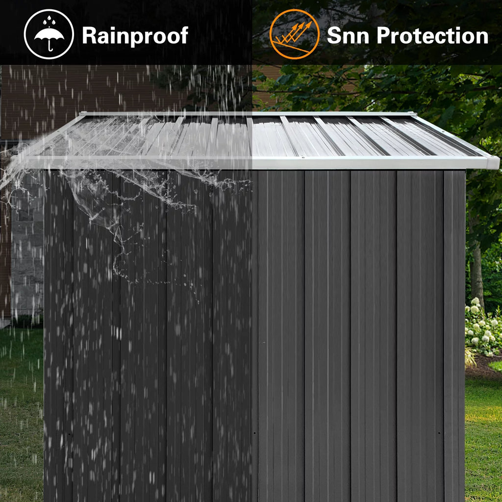 Outdoor Metal Storage Shed with Lockable Doors X7723