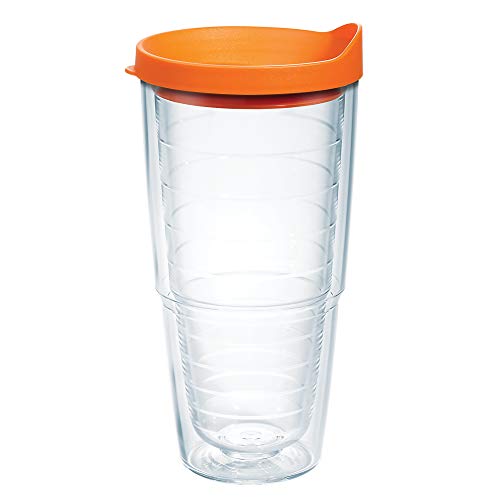 Double Walled Insulated Tumbler Travel Cup, 24oz 2pk, Blue Lid V78473