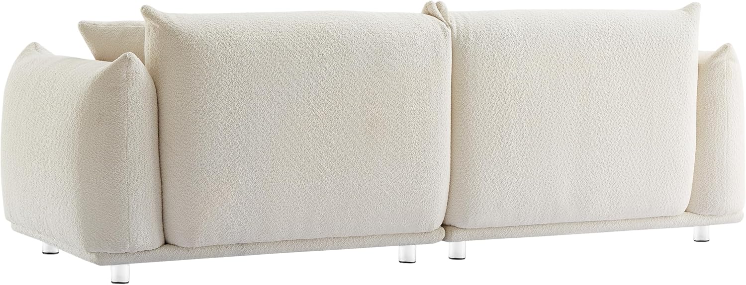 Sherpa Loveseat Sofa with Metal Legs, 3 Seater Couch E56448