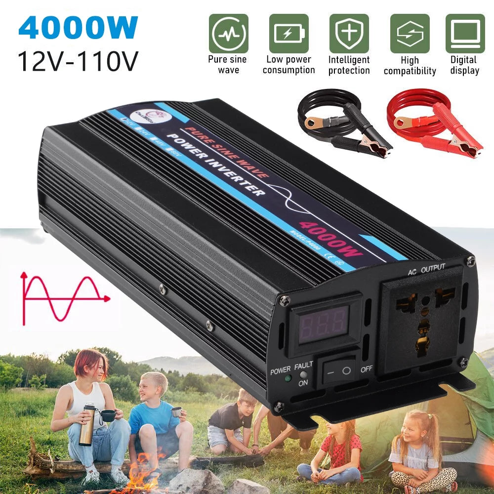 4000W Pure Sine Wave Inverter DC12V to AC120V Q3676